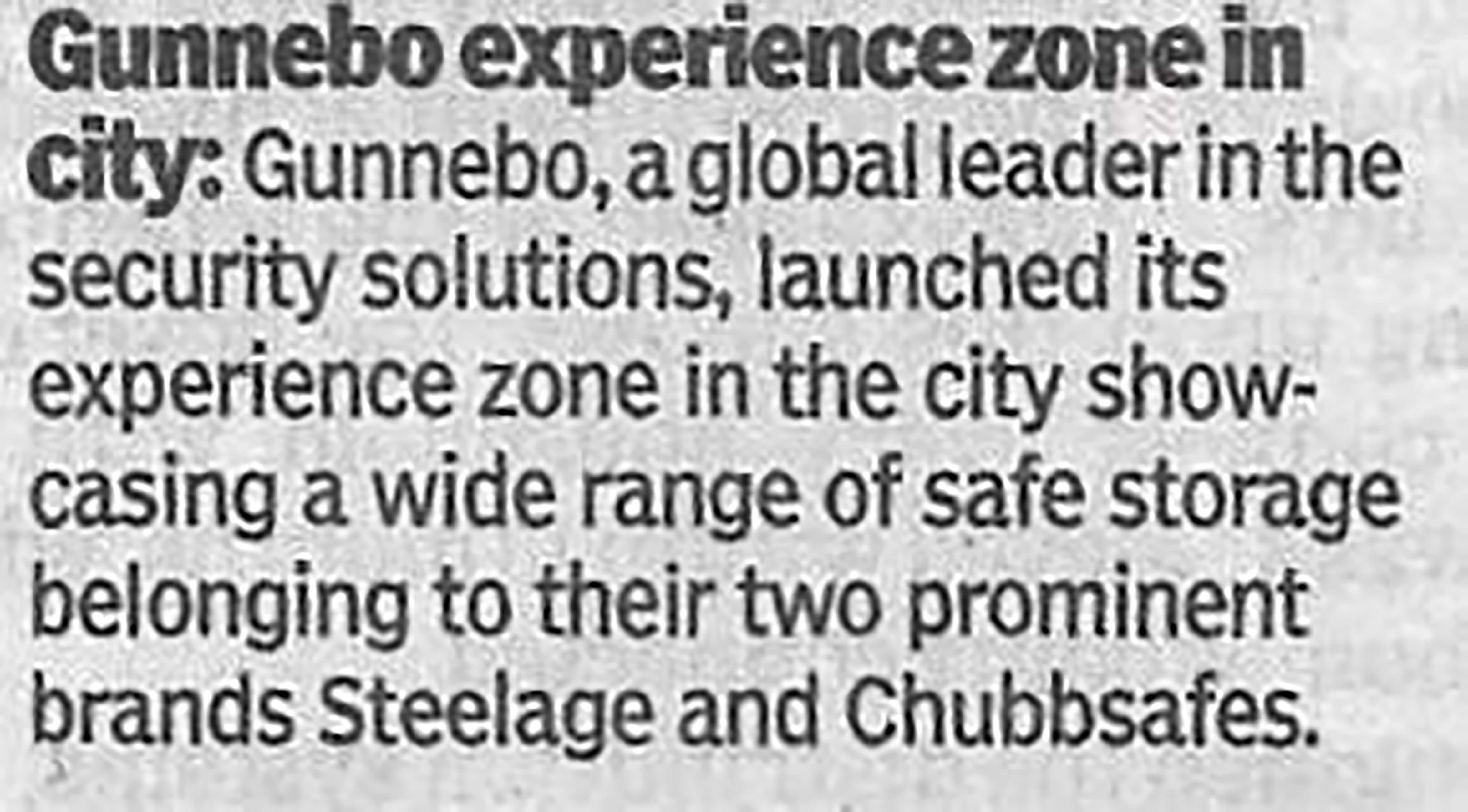 Gunnebo Experience Zone in City